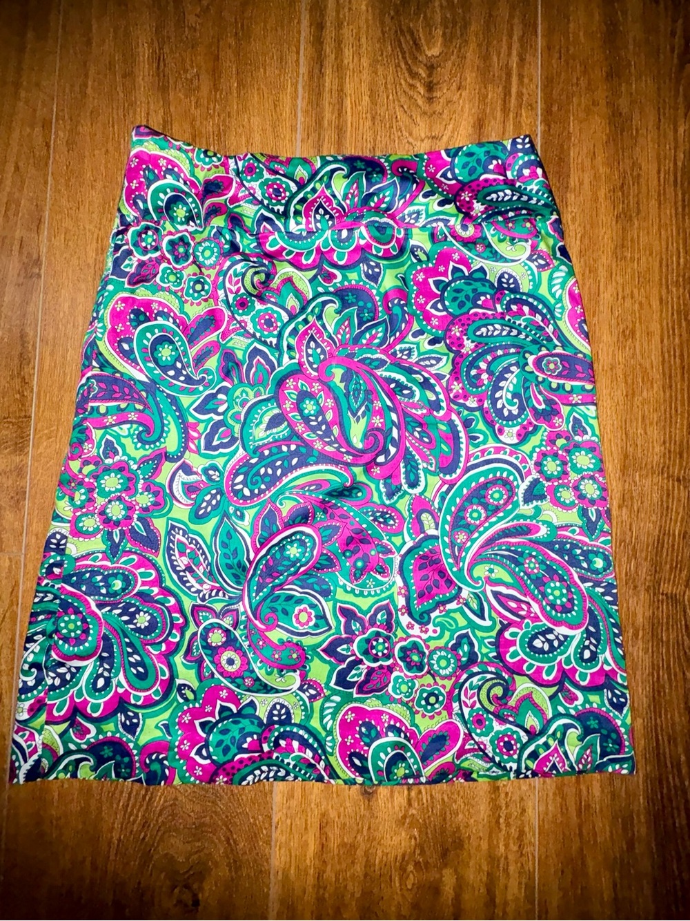 Talbots Petites Colorful Paisley A-Line Pencil Skirt - Size 4P